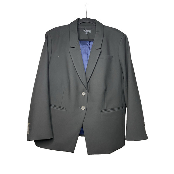 J. Crew Madelyn Blazer Four-Season Stretch Women's 24 Black Preppy Luxury Jacket - Picture 1 of 6